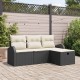 Sonata H Градински Софа Комплект 4 pcs Черно и кремаво 179 x 117 x 85 см