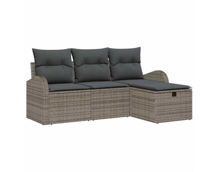 Sonata H Градински Софа Комплект 4 pcs Сив 179 x 117 x 85 см Полиратан