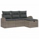 Sonata H Градински Софа Комплект 4 pcs Сив 179 x 117 x 85 см Полиратан