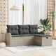 Sonata H Градински Софа Комплект 4 pcs Светлосиво 179 x 117 x 85 см