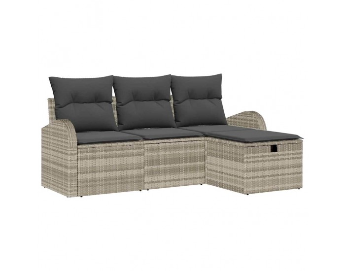 Sonata H Градински Софа Комплект 4 pcs Светлосиво 179 x 117 x 85 см