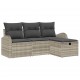 Sonata H Градински Софа Комплект 4 pcs Светлосиво 179 x 117 x 85 см