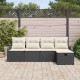 Sonata H Градински Софа Комплект 5 pcs Черно и кремаво 234 x 117 x 85 см