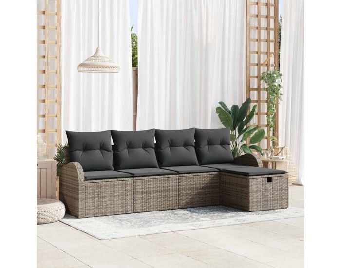 Sonata H Градински Софа Комплект 5 pcs Сив 234 x 117 x 85 см Полиратан