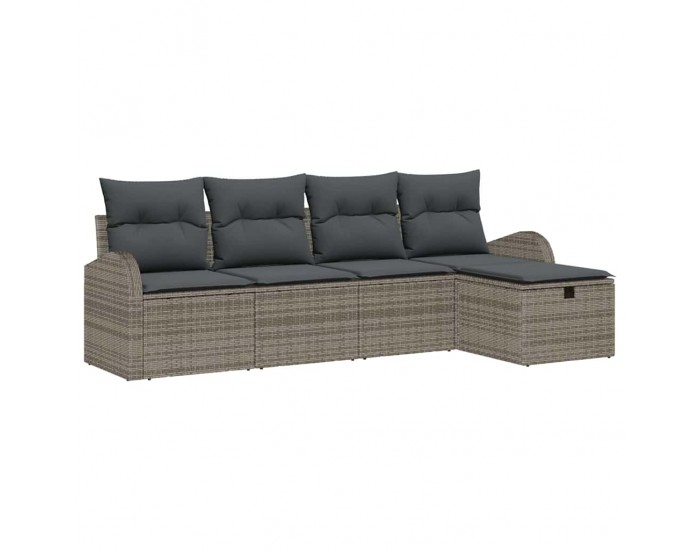 Sonata H Градински Софа Комплект 5 pcs Сив 234 x 117 x 85 см Полиратан