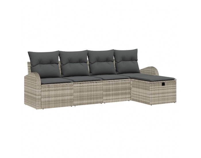 Sonata H Градински Софа Комплект 5 pcs Светлосиво 234 x 117 x 85 см