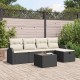 Sonata H Градински Софа Комплект 6 pcs Черно и кремаво 234 x 117 x 85 см