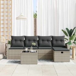 Sonata H Градински Софа Комплект 6 pcs Светлосиво 234 x 117 x 85 см - Canapele și bănci de grădină