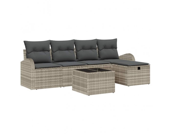 Sonata H Градински Софа Комплект 6 pcs Светлосиво 234 x 117 x 85 см