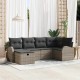 Sonata H Градински Софа Комплект 6 pcs Сив 234 x 124 x 85 см Полиратан