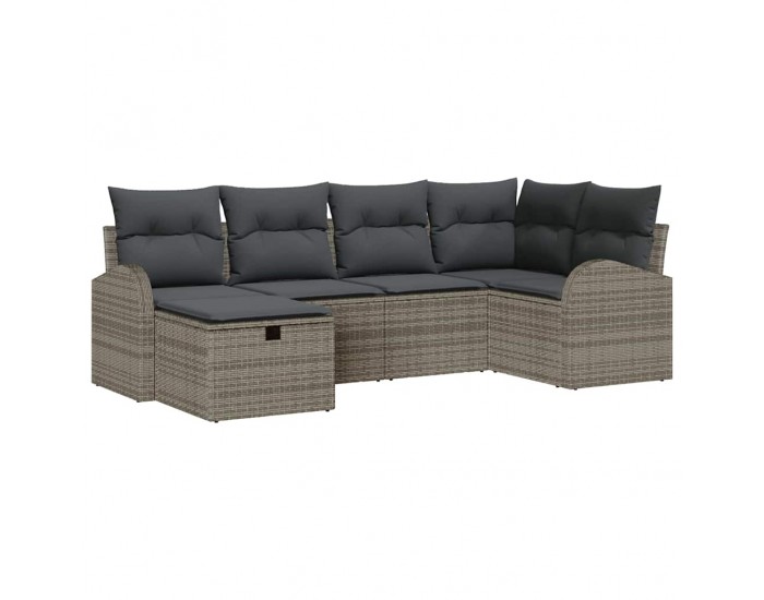 Sonata H Градински Софа Комплект 6 pcs Сив 234 x 124 x 85 см Полиратан