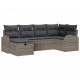 Sonata H Градински Софа Комплект 6 pcs Сив 234 x 124 x 85 см Полиратан