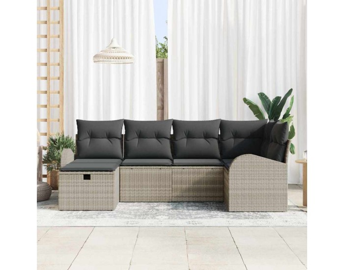 Sonata H Градински Софа Комплект 6 pcs Светлосиво 234 x 124 x 85 см