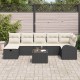 Sonata H Градински Софа Комплект 8 pcs Черно и кремаво 289 x 124 x 85 см