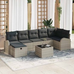 Sonata H Градински Софа Комплект 8 pcs Светлосиво 289 x 124 x 85 см - Canapele și bănci de grădină