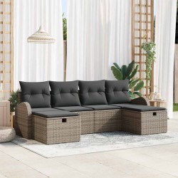 Sonata H Градински Софа Комплект 6 pcs Сив 234 x 117 x 85 см Полиратан - Canapele și bănci de grădină
