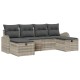Sonata Set de canapea 6 buc. Gri deschis poliratan