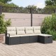Sonata H Градински Софа Комплект 5 pcs Черно и кремаво 230 x 117 x 85 см