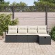 Sonata H Градински Софа Комплект 5 pcs Черно и кремаво 230 x 117 x 85 см