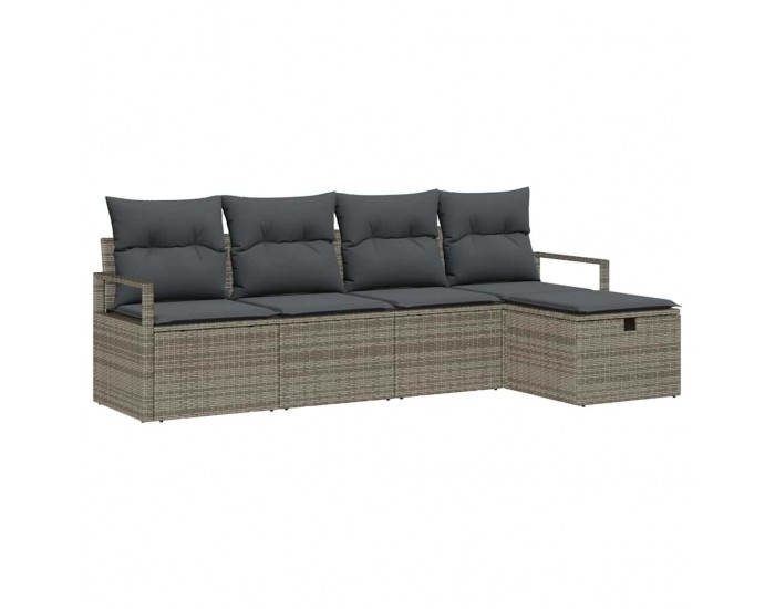 Sonata H Градински Софа Комплект 5 pcs Сив 230 x 117 x 85 см Полиратан