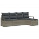 Sonata H Градински Софа Комплект 5 pcs Сив 230 x 117 x 85 см Полиратан