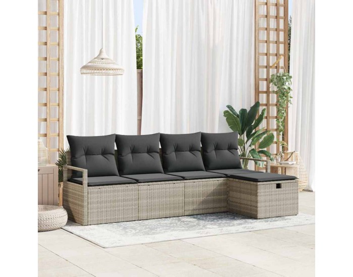 Sonata H Градински Софа Комплект 5 pcs Светлосиво 230 x 117 x 85 см