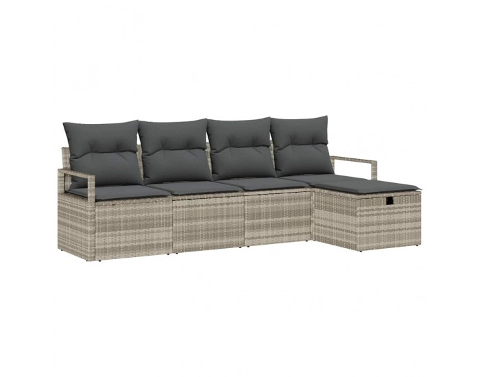Sonata H Градински Софа Комплект 5 pcs Светлосиво 230 x 117 x 85 см
