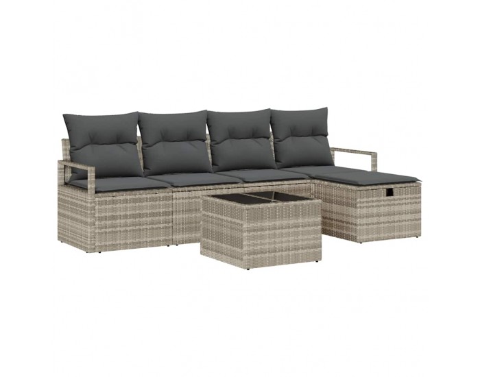 Sonata H Градински Софа Комплект 6 pcs Светлосиво 230 x 117 x 85 см