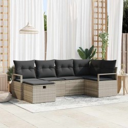 Sonata H Градински Софа Комплект 6 pcs Светлосиво 232 x 122 x 85 см - Canapele și bănci de grădină