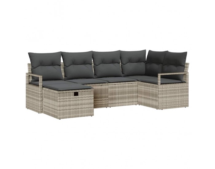 Sonata H Градински Софа Комплект 6 pcs Светлосиво 232 x 122 x 85 см