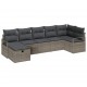 Sonata H Градински Софа Комплект 7 pcs Сив 287 x 122 x 85 см Полиратан