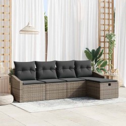 Sonata H Градински Софа Комплект 5 pcs Сив 233 x 117 x 85 см Полиратан - Canapele și bănci de grădină