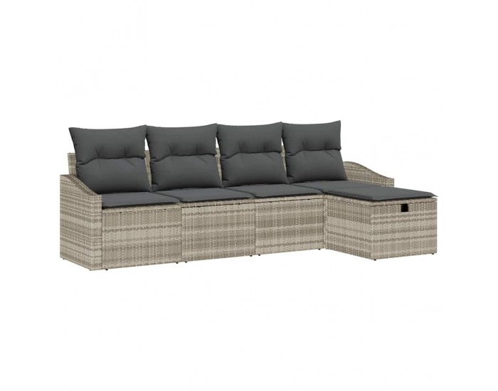 Sonata H Градински Софа Комплект 5 pcs Светлосиво 233 x 117 x 85 см