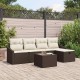Sonata H Градински Софа Комплект 6 pcs Кафяво 55 x 55 x 37 см Полиратан