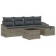 Sonata H Градински Софа Комплект 6 pcs Сив 55 x 55 x 37 см Полиратан
