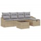 Sonata H Градински Софа Комплект 6 pcs Бежово 55 x 55 x 37 см Полиратан