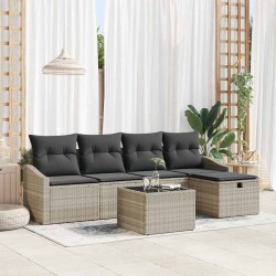 Sonata H Градински Софа Комплект 6 pcs Светлосиво 55 x 55 x 37 см - Canapele și bănci de grădină