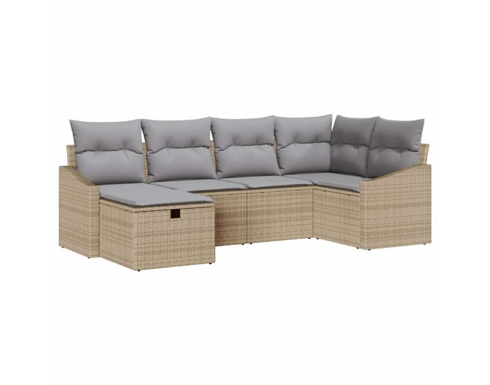 Sonata H Градински Софа Комплект 6 pcs Бежово 55 х 62 х 69 см Полиратан