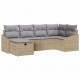 Sonata H Градински Софа Комплект 6 pcs Бежово 55 х 62 х 69 см Полиратан