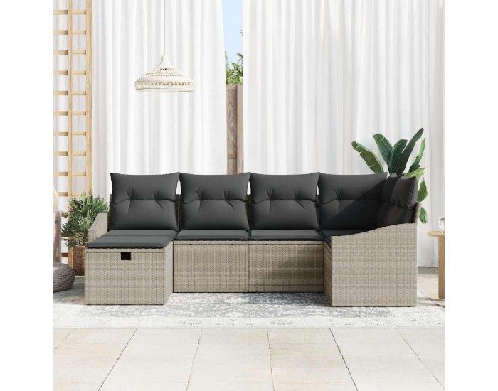 Sonata H Градински Софа Комплект 6 pcs Светлосиво 55 х 62 х 69 см