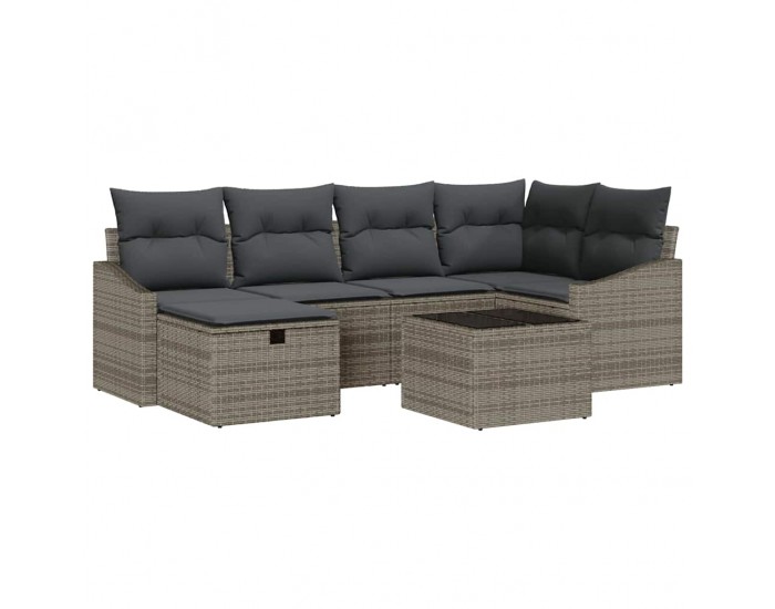Sonata H Градински Софа Комплект 7 pcs Сив 55 х 62 х 69 см Полиратан