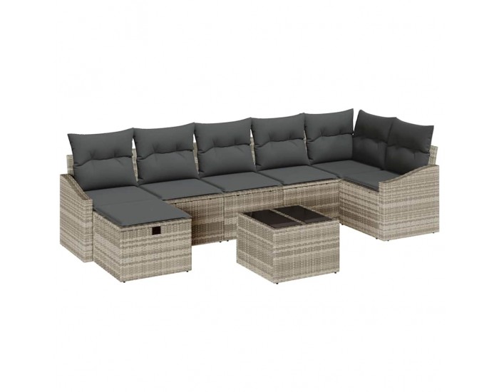 Sonata H Градински Софа Комплект 8 pcs Светлосиво 55 х 62 х 69 см