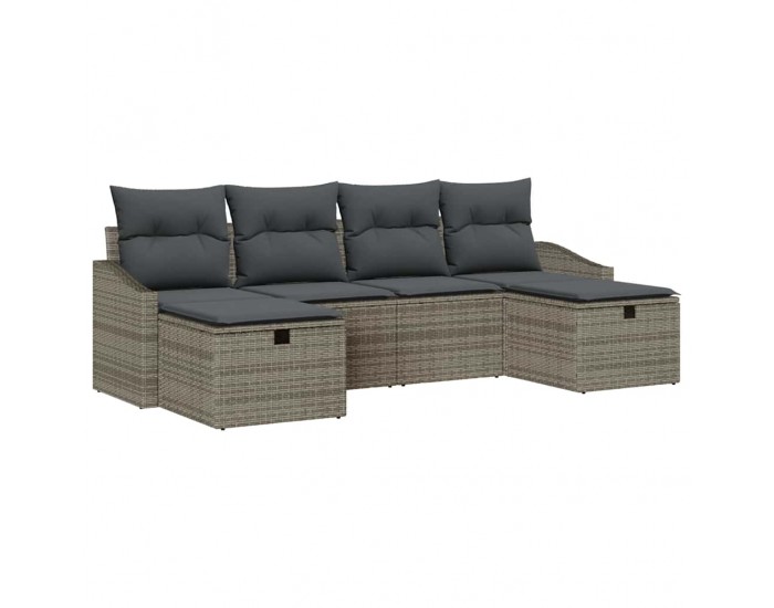Sonata H Градински Софа Комплект 6 pcs Сив 55 х 62 х 69 см Полиратан
