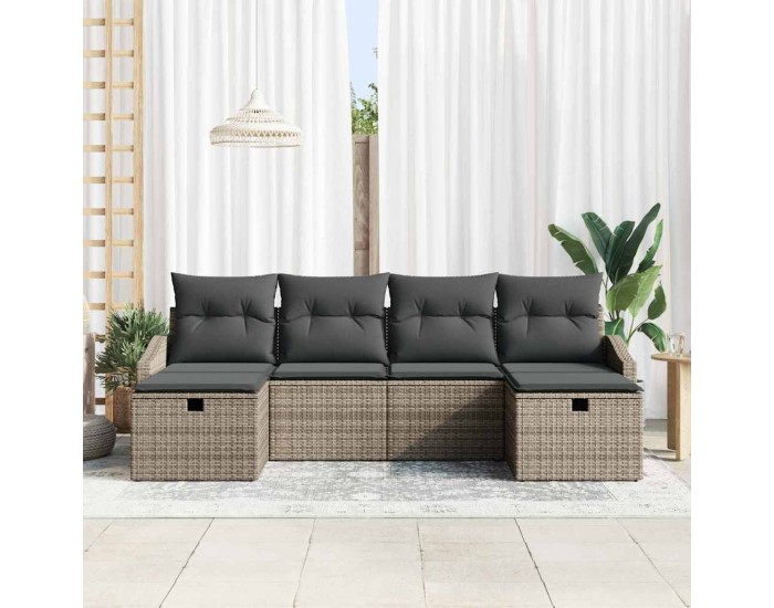 Sonata H Градински Софа Комплект 6 pcs Сив 55 х 62 х 69 см Полиратан