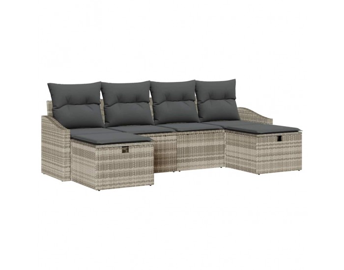 Sonata H Градински Софа Комплект 6 pcs Светлосиво 55 х 62 х 69 см