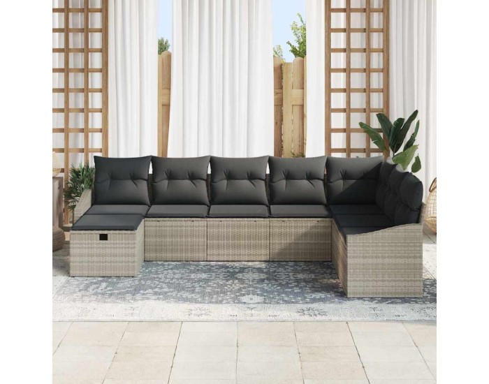 Sonata H Градински Софа Комплект 8 pcs Светлосиво 55 х 62 х 69 см