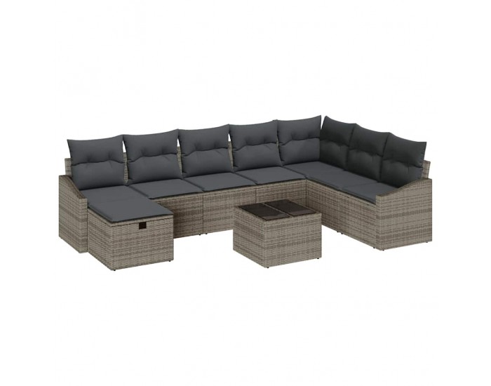 Sonata H Градински Софа Комплект 9 pcs Сив 55 х 62 х 69 см Полиратан