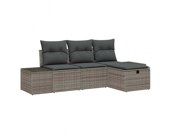 Sonata H Градински Софа Комплект 4 pcs Сив 55 х 62 х 69 см Полиратан