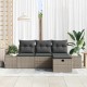 Sonata H Градински Софа Комплект 4 pcs Сив 55 х 62 х 69 см Полиратан