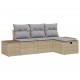 Sonata H Градински Софа Комплект 4 pcs Бежово 55 х 62 х 69 см Полиратан